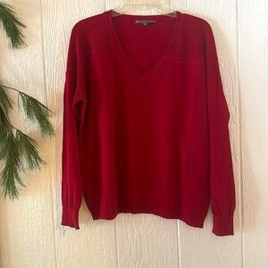 Elliott Lauren check red sweater medium